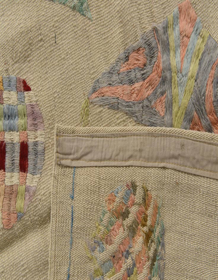 Detail image of  8' 4 x 9' 6  Hand Woven Kilim Suzani Wool Rug