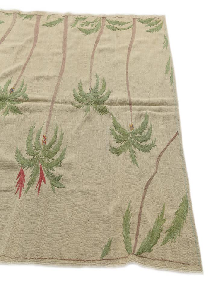 Detail image of  5' x 6' 6  Hand Woven Kilim Suzani Wool Rug