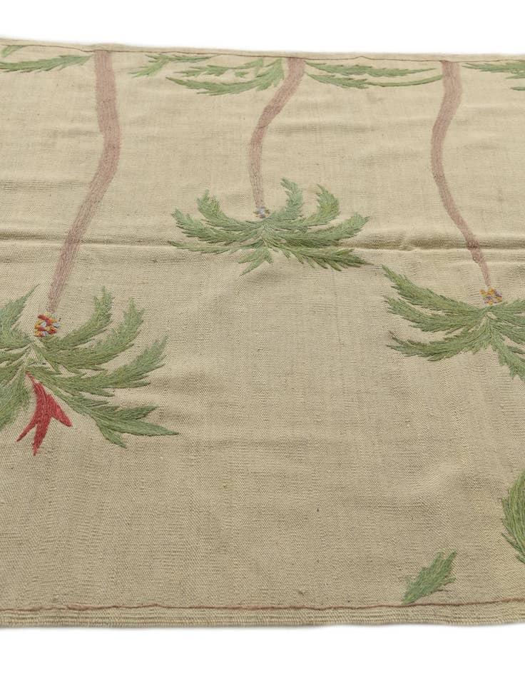 Detail image of  5' x 6' 6  Hand Woven Kilim Suzani Wool Rug