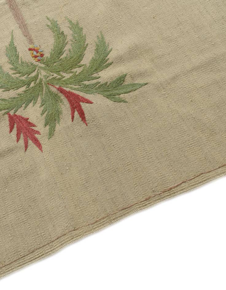 Detail image of  5' x 6' 6  Hand Woven Kilim Suzani Wool Rug