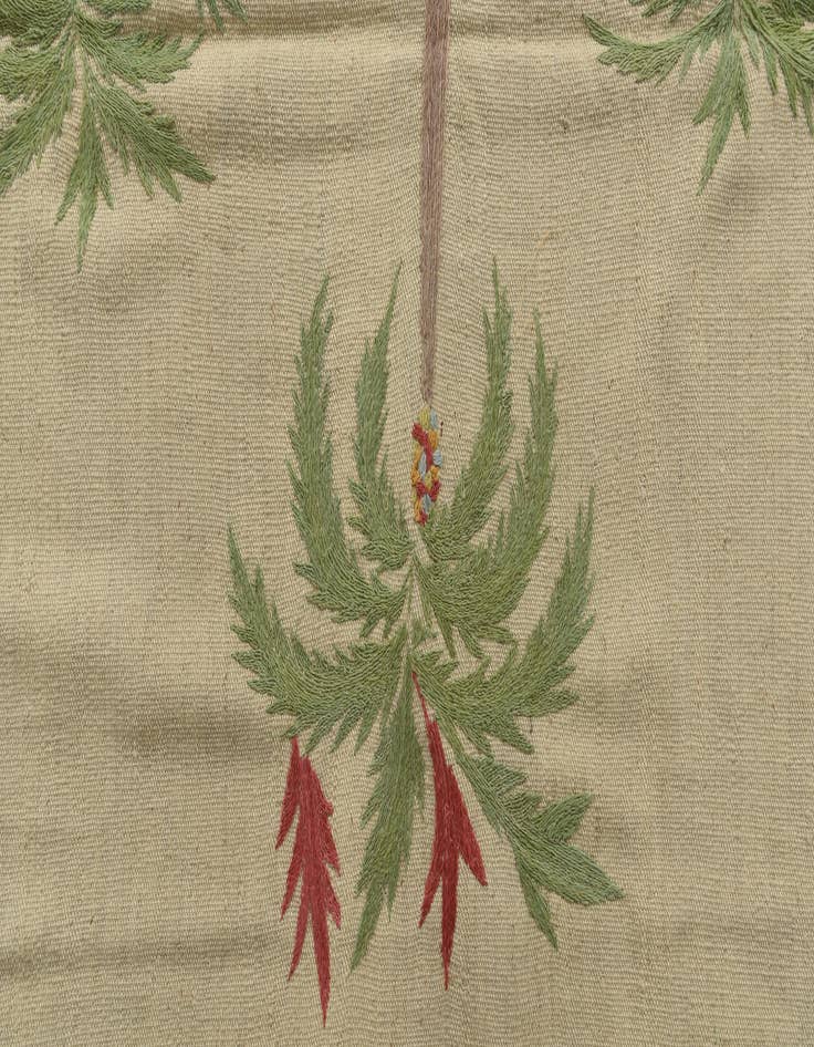 Detail image of  5' x 6' 6  Hand Woven Kilim Suzani Wool Rug