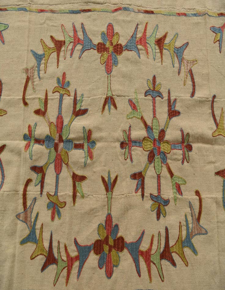 Detail image of  5' 5 x 7' 10  Hand Woven Kilim Suzani Wool Rug