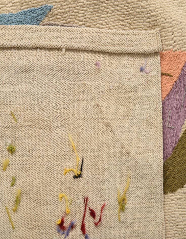 Detail image of  6' x 7' 5  Hand Woven Kilim Suzani Wool Rug