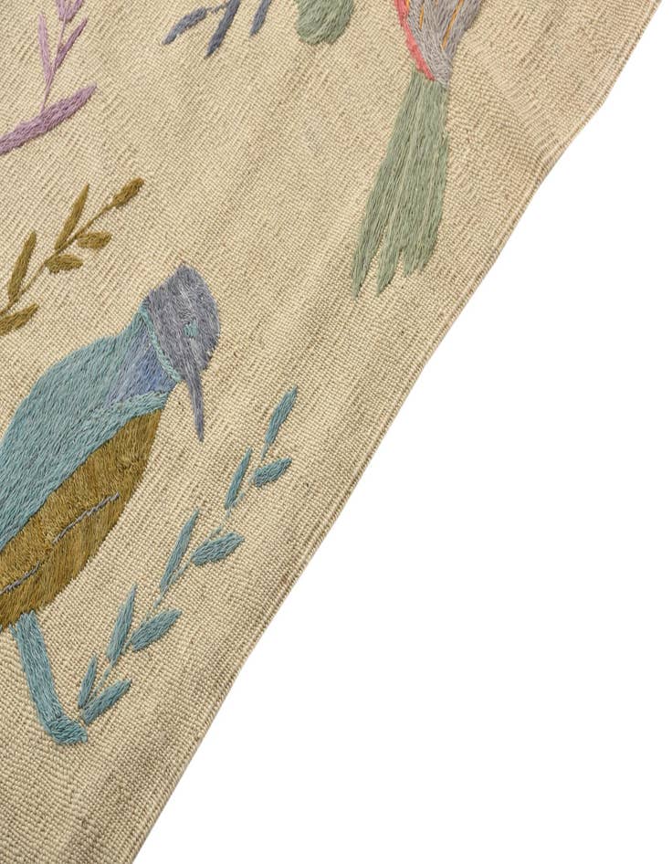 Detail image of  7' 9 x 9' 1  Hand Woven Kilim Suzani Wool Rug