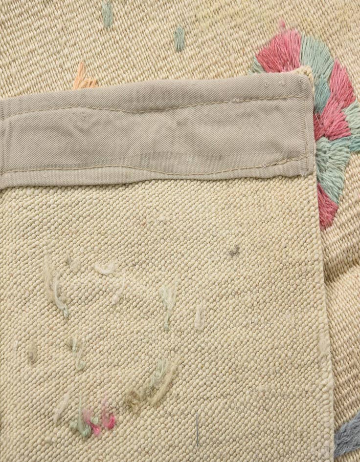 Detail image of  3' 2 x 4' 10  Hand Woven Kilim Suzani Wool Rug