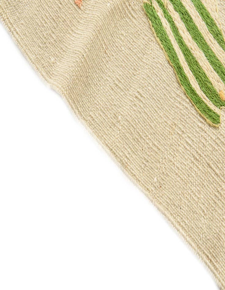 Detail image of  3' 11 x 5' 5  Hand Woven Kilim Suzani Wool Rug