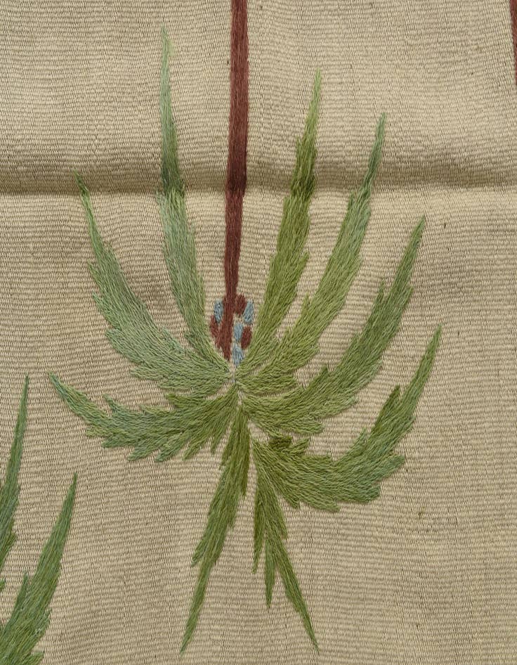 Detail image of  5' 4 x 7' 4  Hand Woven Kilim Suzani Wool Rug