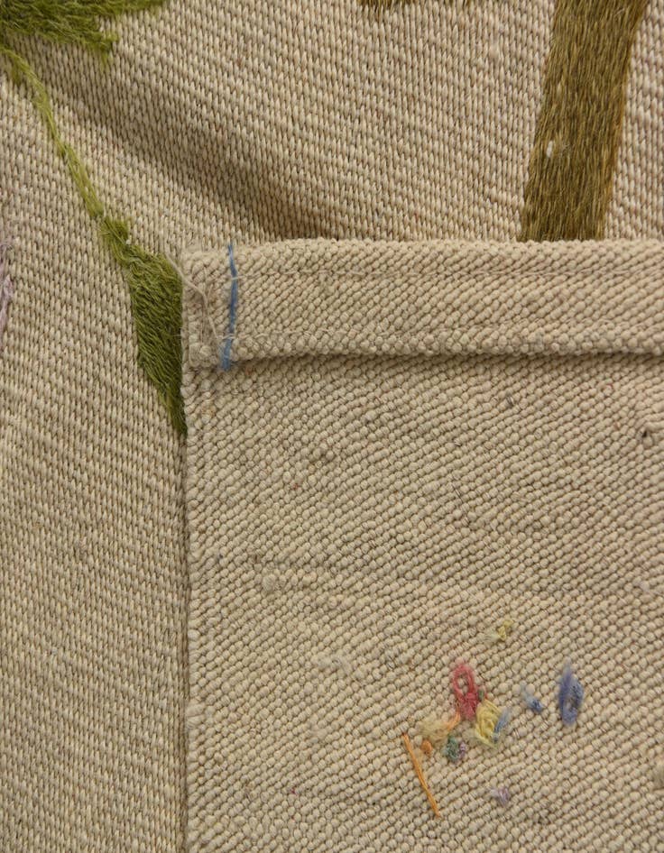 Detail image of  6' 9 x 9' 4  Hand Woven Kilim Suzani Wool Rug