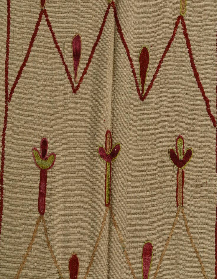 Detail image of  4' 9 x 6' 6  Hand Woven Kilim Suzani Wool Rug