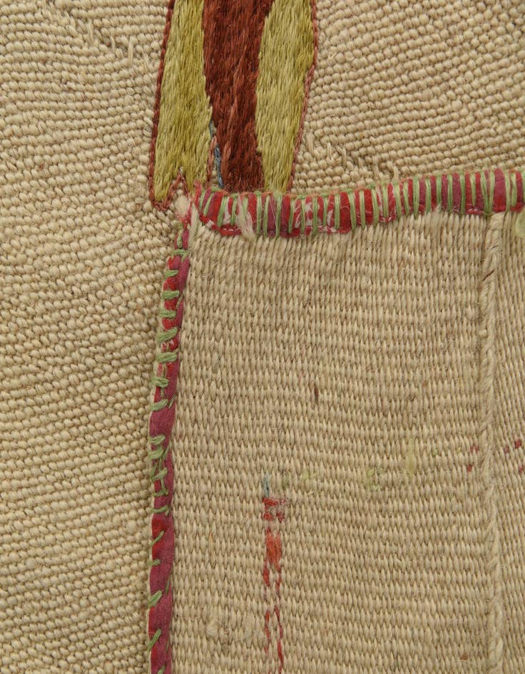 Detail image of  5' x 6' 5  Hand Woven Kilim Suzani Wool Rug