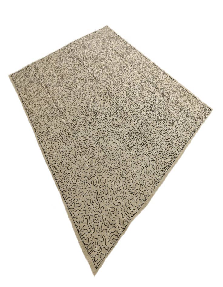 Detail image of  8' 4 x 9' 7  Hand Woven Kilim Suzani Wool Rug