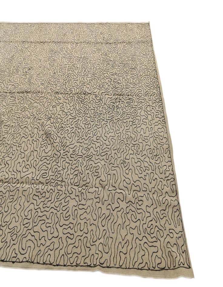 Detail image of  8' 4 x 9' 7  Hand Woven Kilim Suzani Wool Rug