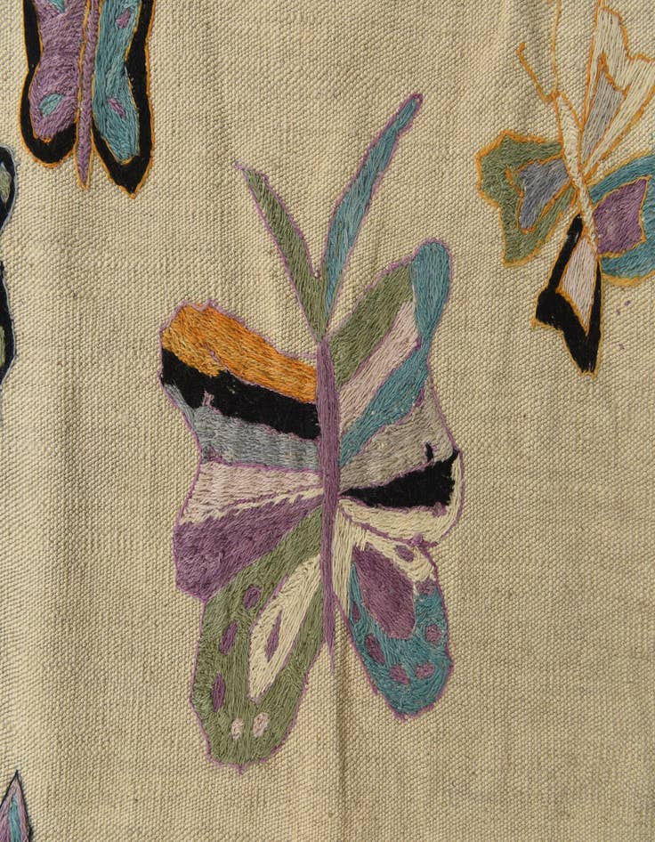 Detail image of  5' 10 x 7' 3  Hand Woven Kilim Suzani Wool Rug