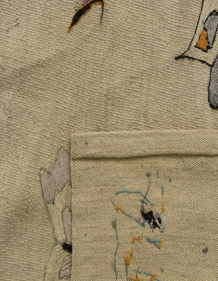 Detail image of  5' 10 x 7' 3  Hand Woven Kilim Suzani Wool Rug