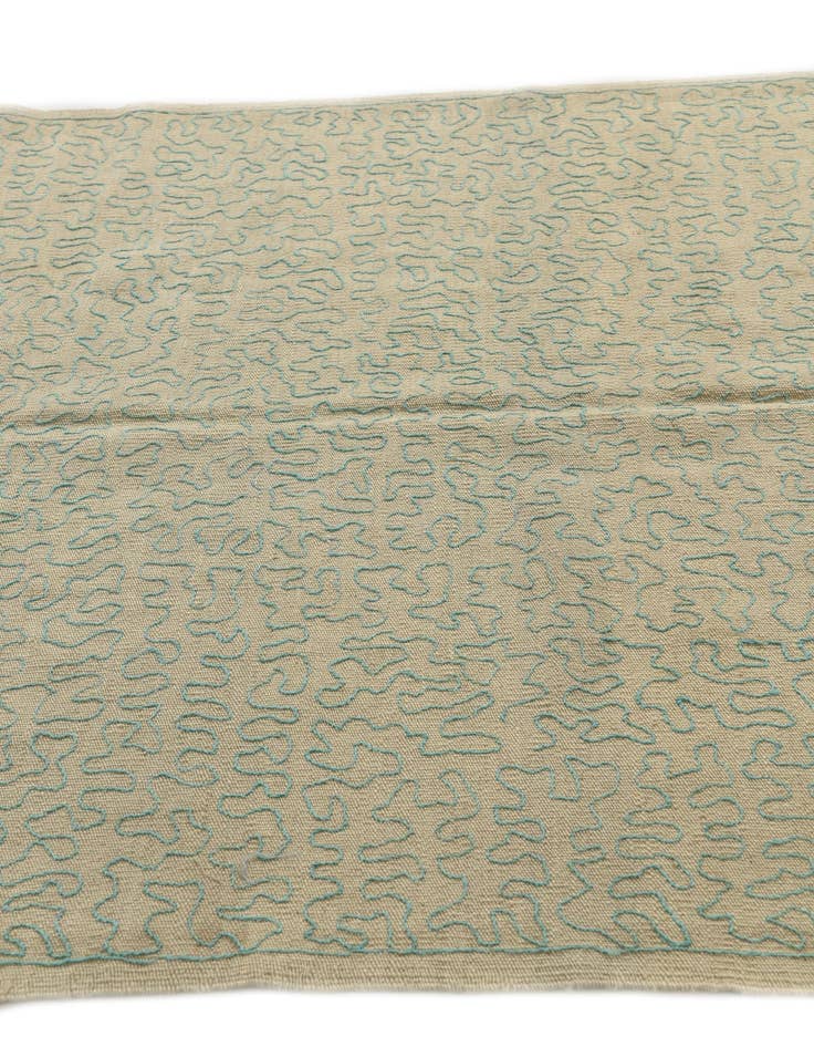 Detail image of  4' 1 x 5' 6  Hand Woven Kilim Suzani Wool Rug