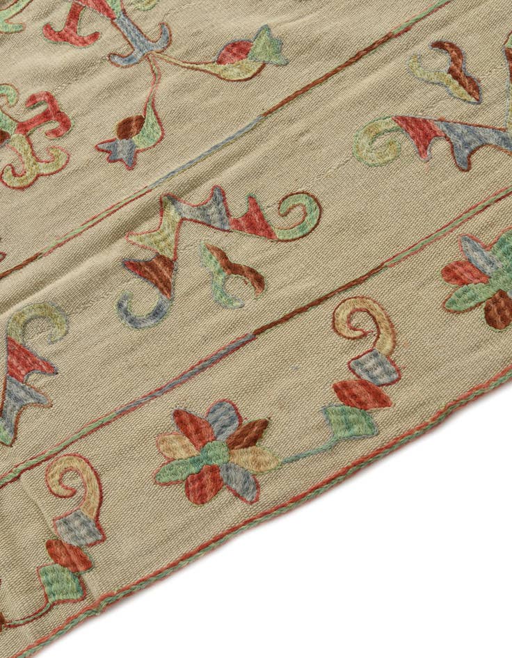 Detail image of  5' 5 x 7' 8  Hand Woven Kilim Suzani Wool Rug