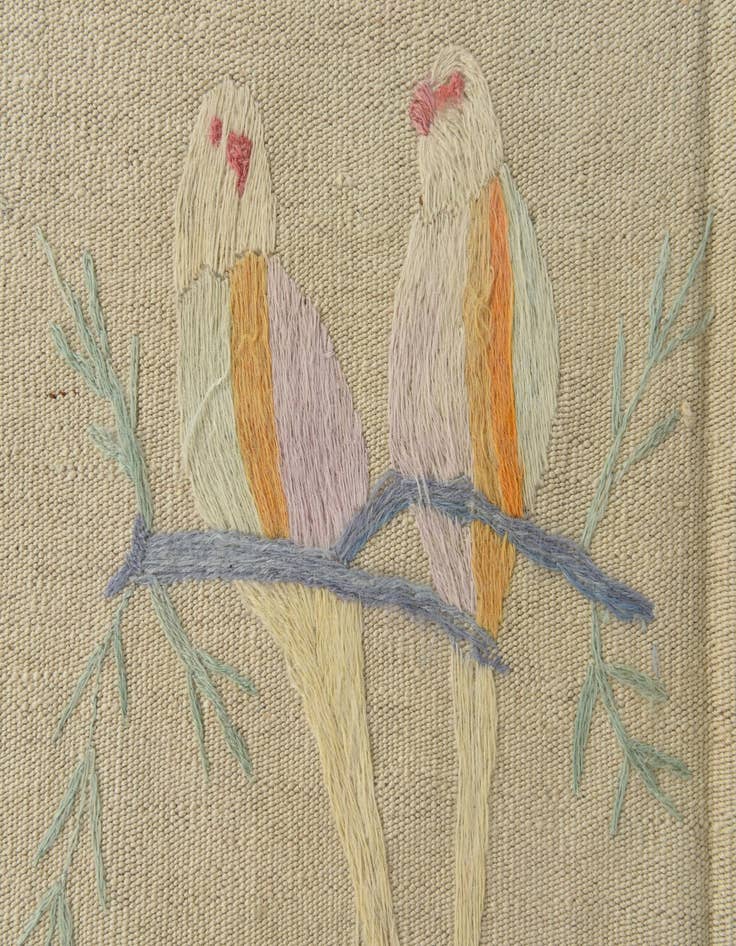 Detail image of  5' 4 x 7' 3  Hand Woven Kilim Suzani Wool Rug