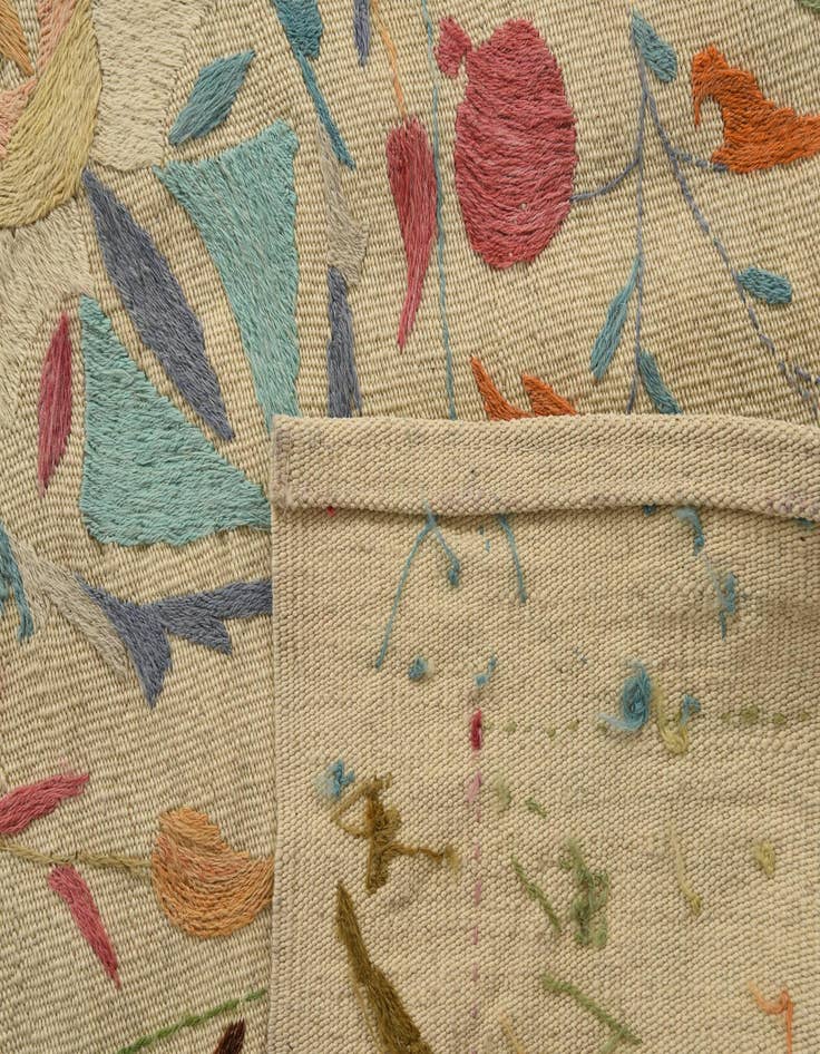 Detail image of  5' 10 x 7' 7  Hand Woven Kilim Suzani Wool Rug