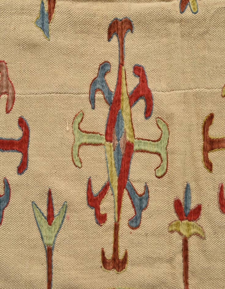 Detail image of  5' 5 x 7' 9  Hand Woven Kilim Suzani Wool Rug