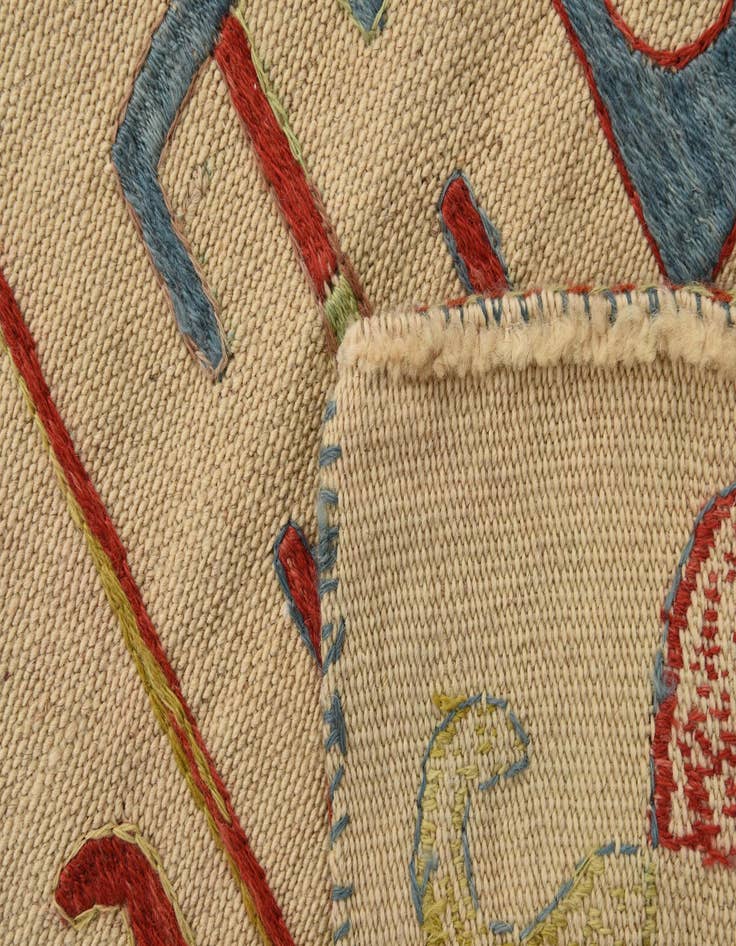 Detail image of  5' 5 x 7' 9  Hand Woven Kilim Suzani Wool Rug