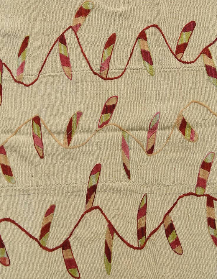 Detail image of  5' 3 x 6' 6  Hand Woven Kilim Suzani Wool Rug