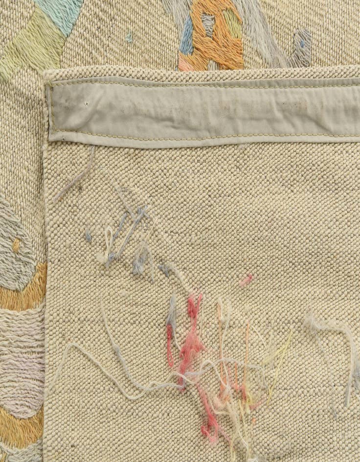 Detail image of  3' 2 x 4' 8  Hand Woven Kilim Suzani Wool Rug