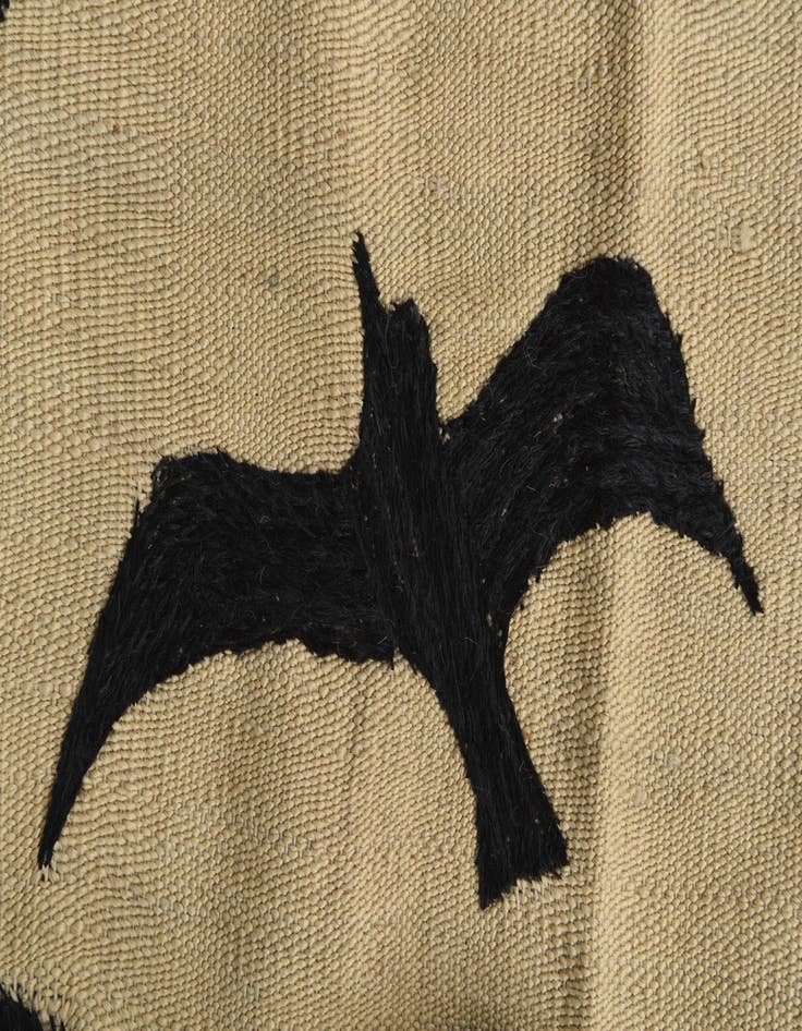 Detail image of  6' 10 x 9' 5  Hand Woven Kilim Suzani Wool Rug