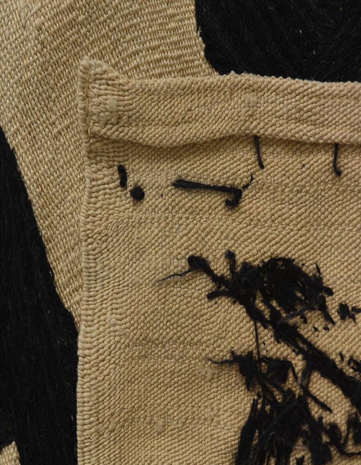 Detail image of  6' 10 x 9' 5  Hand Woven Kilim Suzani Wool Rug