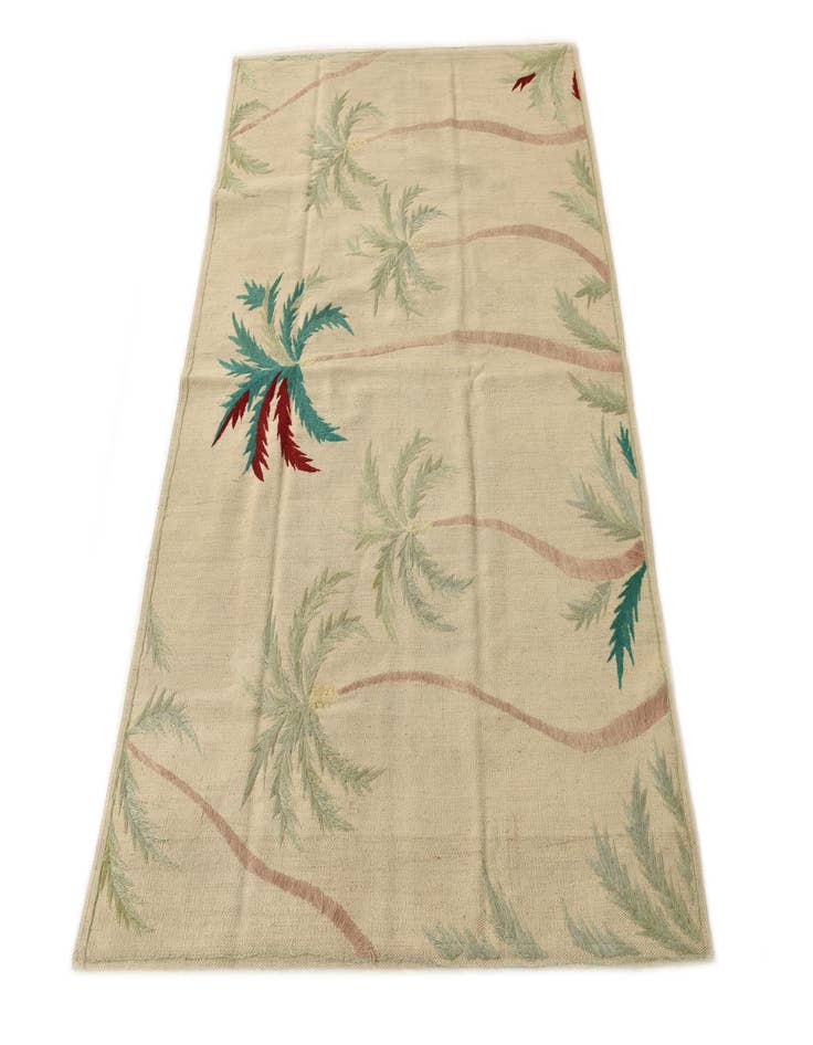 Detail image of  4' 1 x 5' 8  Hand Woven Kilim Suzani Wool Rug