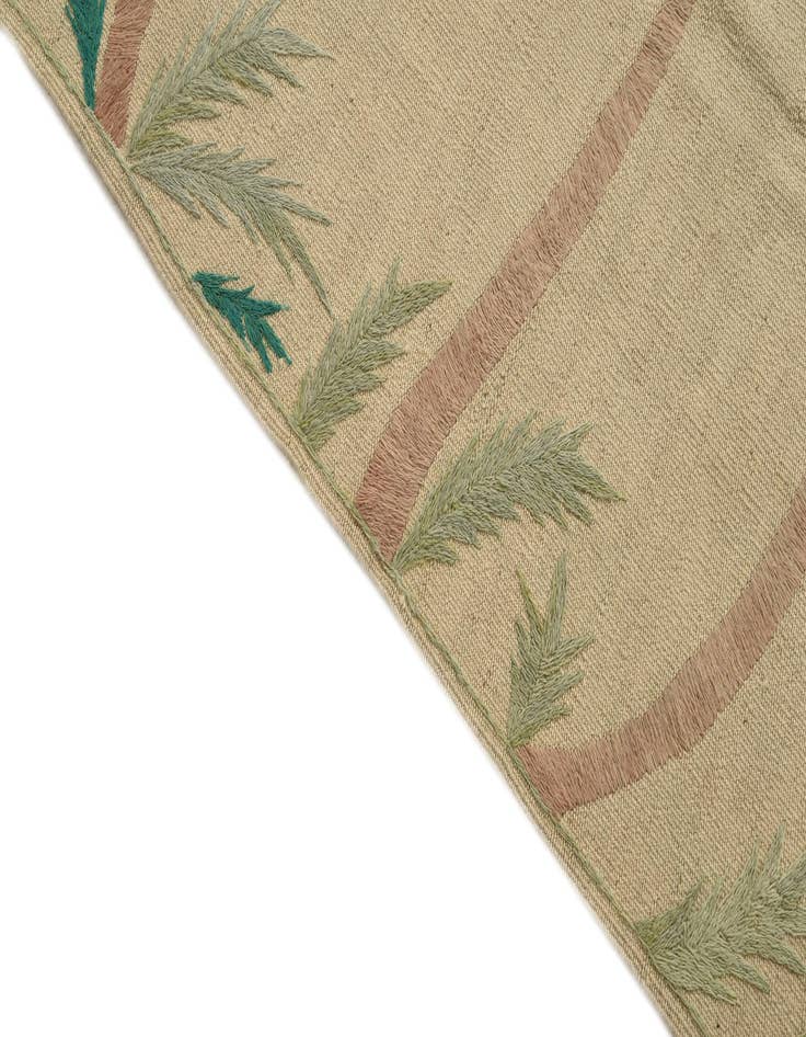 Detail image of  4' 1 x 5' 8  Hand Woven Kilim Suzani Wool Rug