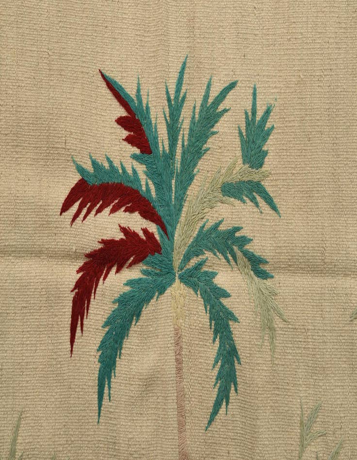 Detail image of  4' 1 x 5' 8  Hand Woven Kilim Suzani Wool Rug