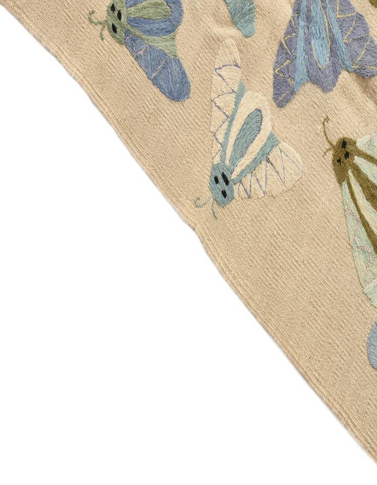 Detail image of  4' 2 x 5' 8  Hand Woven Kilim Suzani Wool Rug