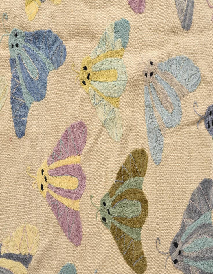 Detail image of  4' 2 x 5' 8  Hand Woven Kilim Suzani Wool Rug