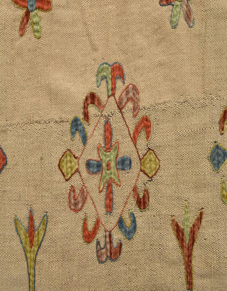 Detail image of  5' 10 x 7' 3  Hand Woven Kilim Suzani Wool Rug