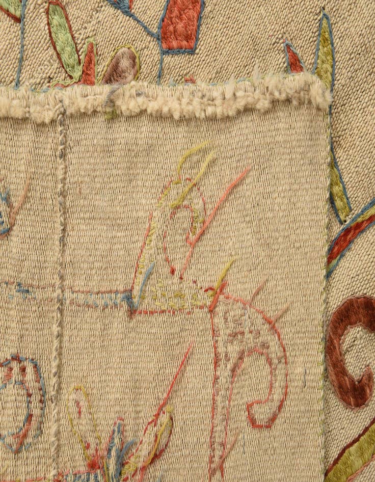 Detail image of  5' 10 x 7' 3  Hand Woven Kilim Suzani Wool Rug