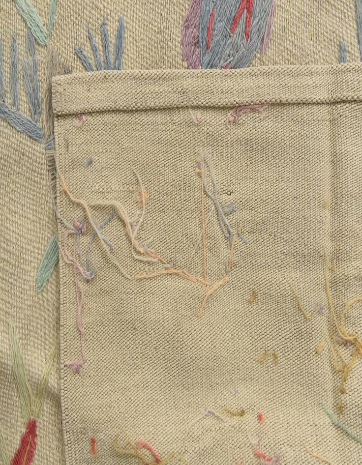 Detail image of  5' 5 x 7' 3  Hand Woven Kilim Suzani Wool Rug