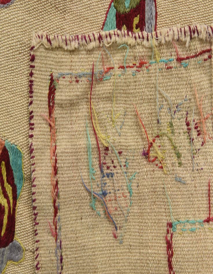 Detail image of  5' 9 x 7' 7  Hand Woven Kilim Suzani Wool Rug
