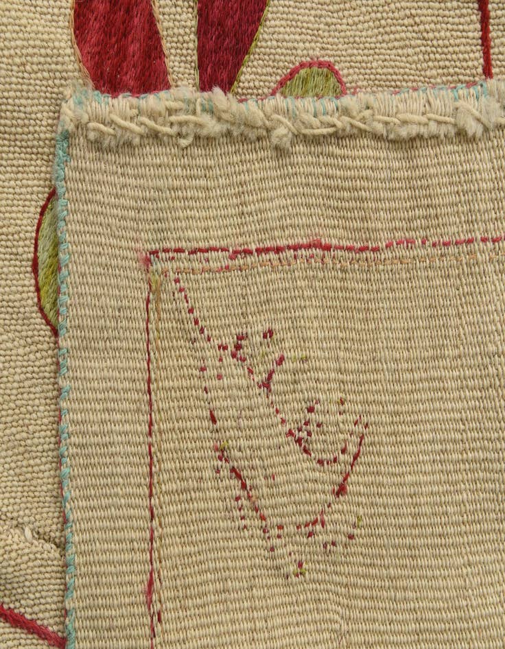 Detail image of  5' 10 x 7' 3  Hand Woven Kilim Suzani Wool Rug