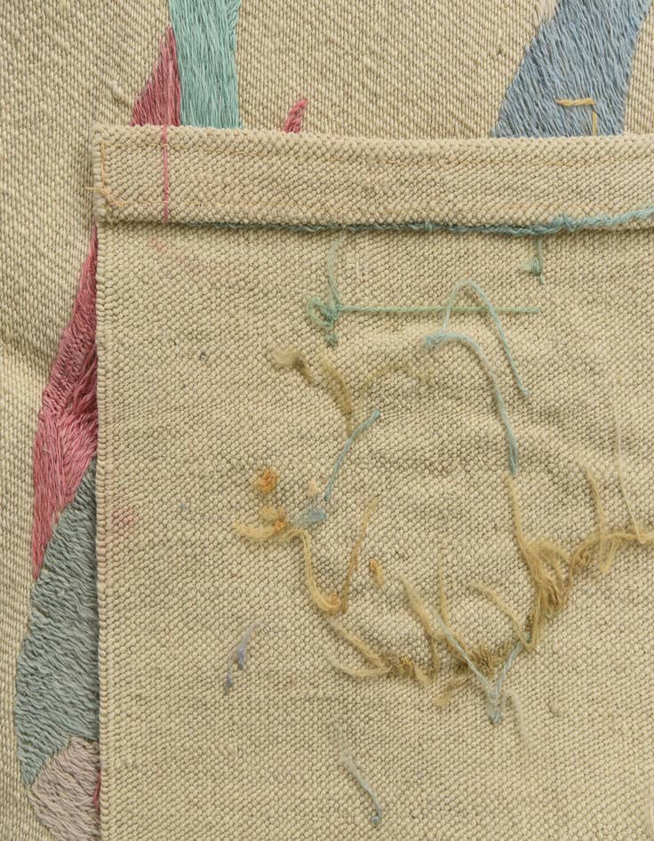 Detail image of  4' 2 x 5' 10  Hand Woven Kilim Suzani Wool Rug