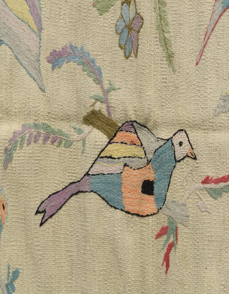 Detail image of  5' 3 x 6' 3  Hand Woven Kilim Suzani Wool Rug