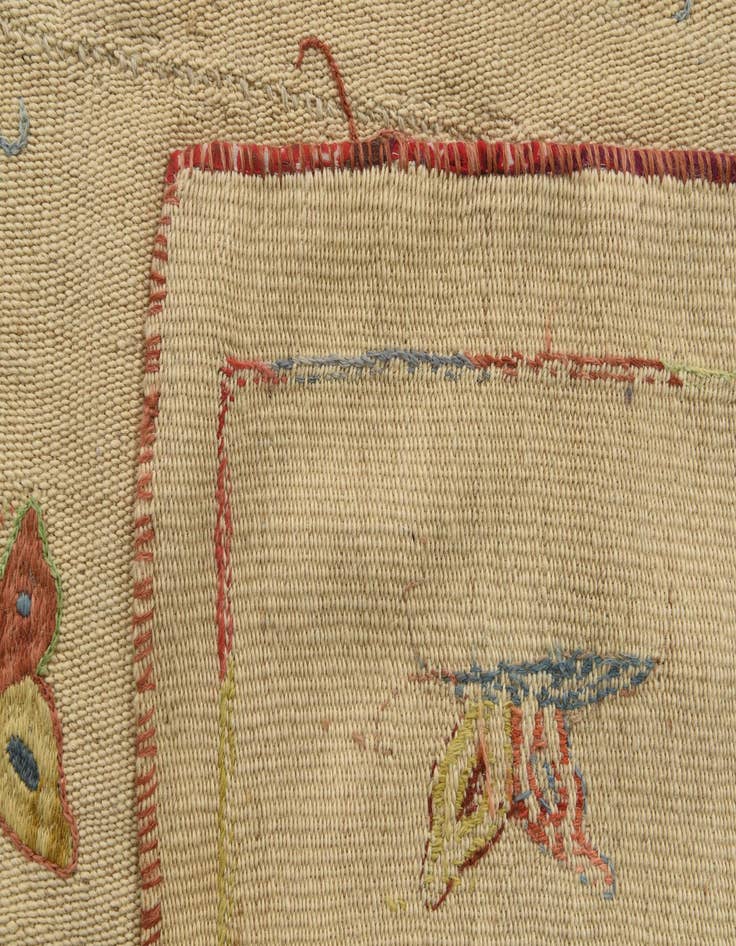 Detail image of  5' 9 x 7' 8  Hand Woven Kilim Suzani Wool Rug