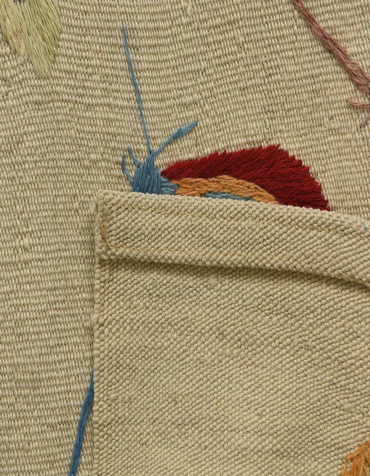 Detail image of  5' 10 x 7' 5  Hand Woven Kilim Suzani Wool Rug