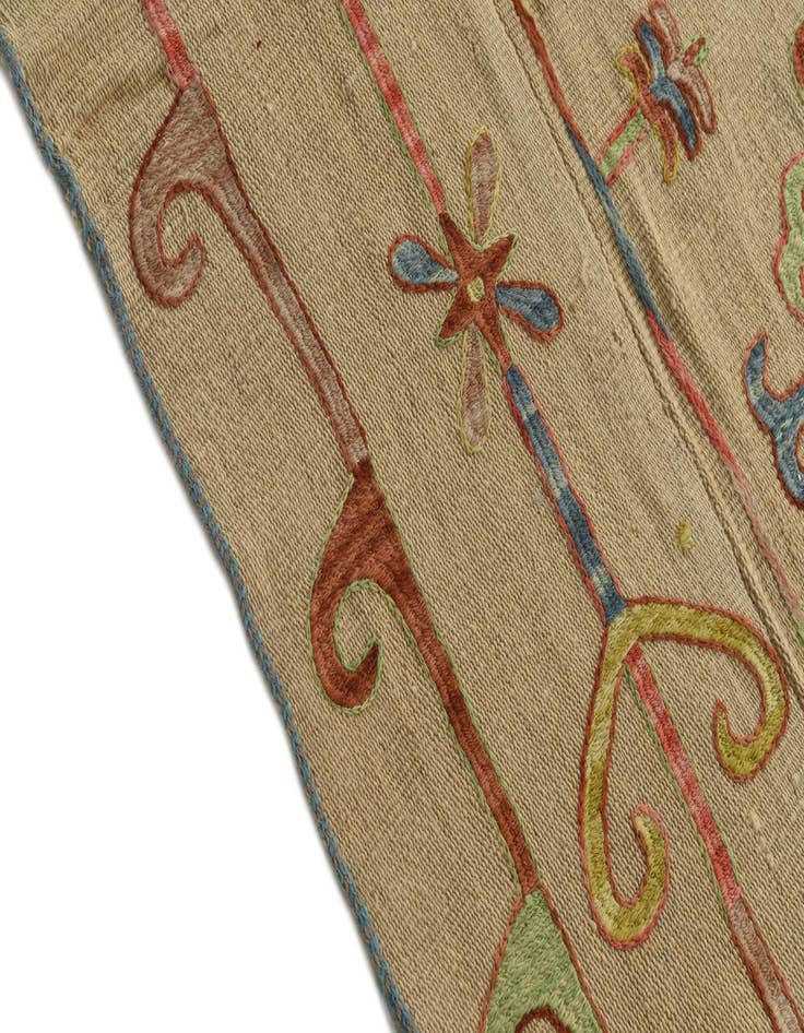 Detail image of  5' 9 x 7' 10  Hand Woven Kilim Suzani Wool Rug