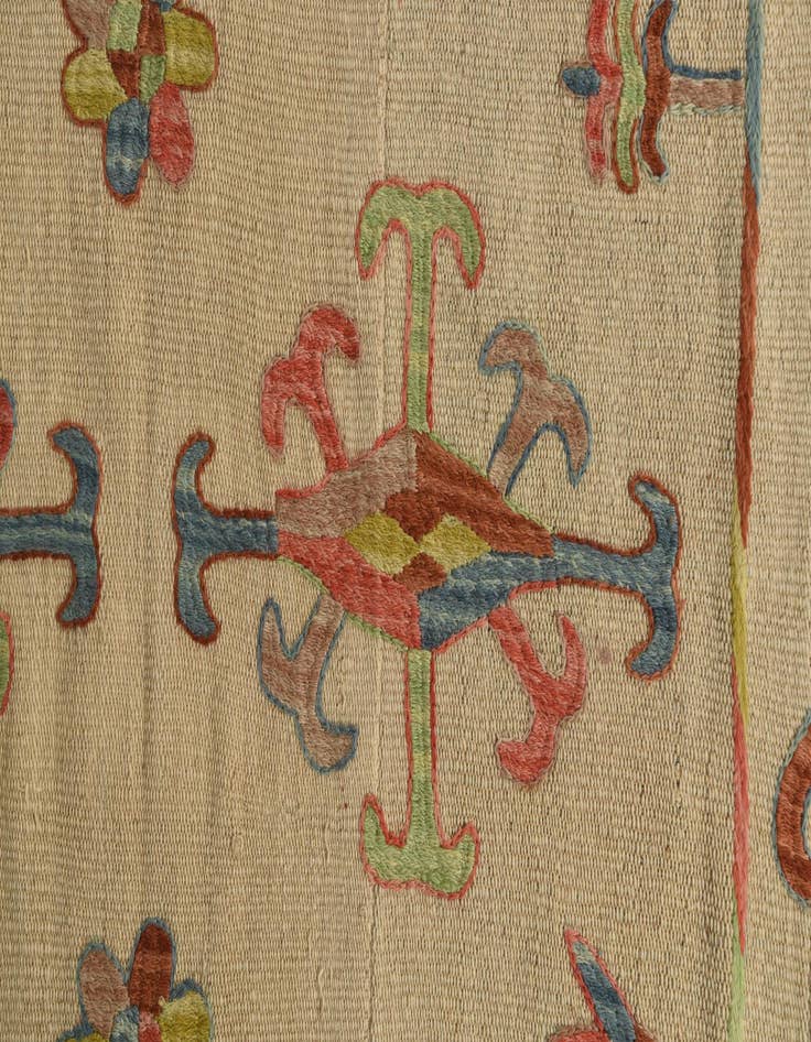 Detail image of  5' 9 x 7' 10  Hand Woven Kilim Suzani Wool Rug