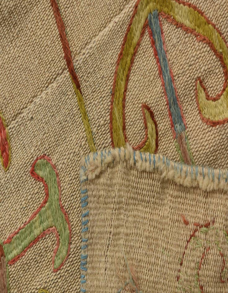 Detail image of  5' 9 x 7' 10  Hand Woven Kilim Suzani Wool Rug