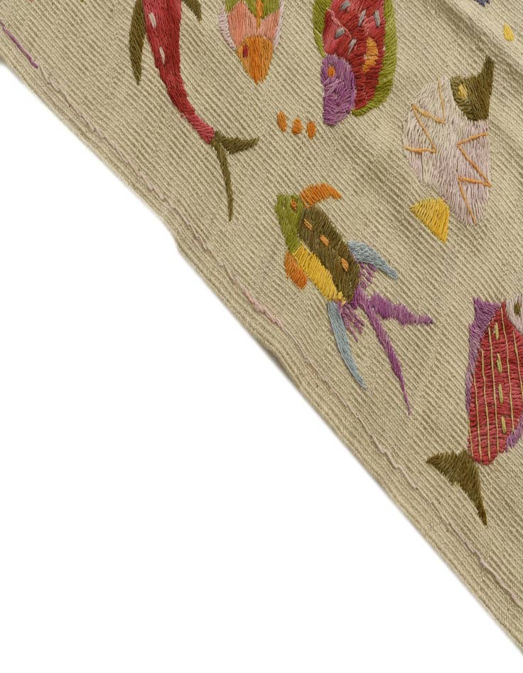 Detail image of  5' 10 x 7' 7  Hand Woven Kilim Suzani Wool Rug