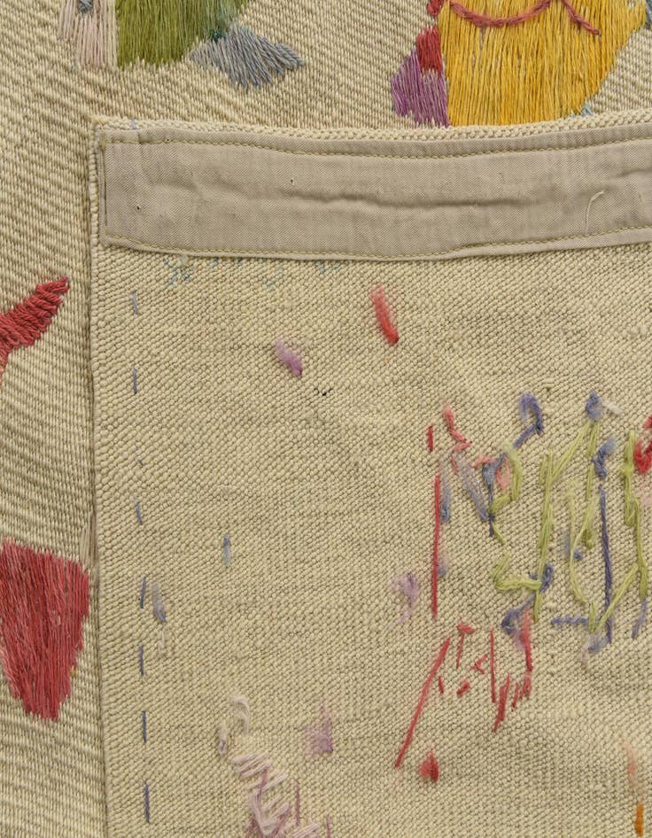 Detail image of  5' 10 x 7' 7  Hand Woven Kilim Suzani Wool Rug