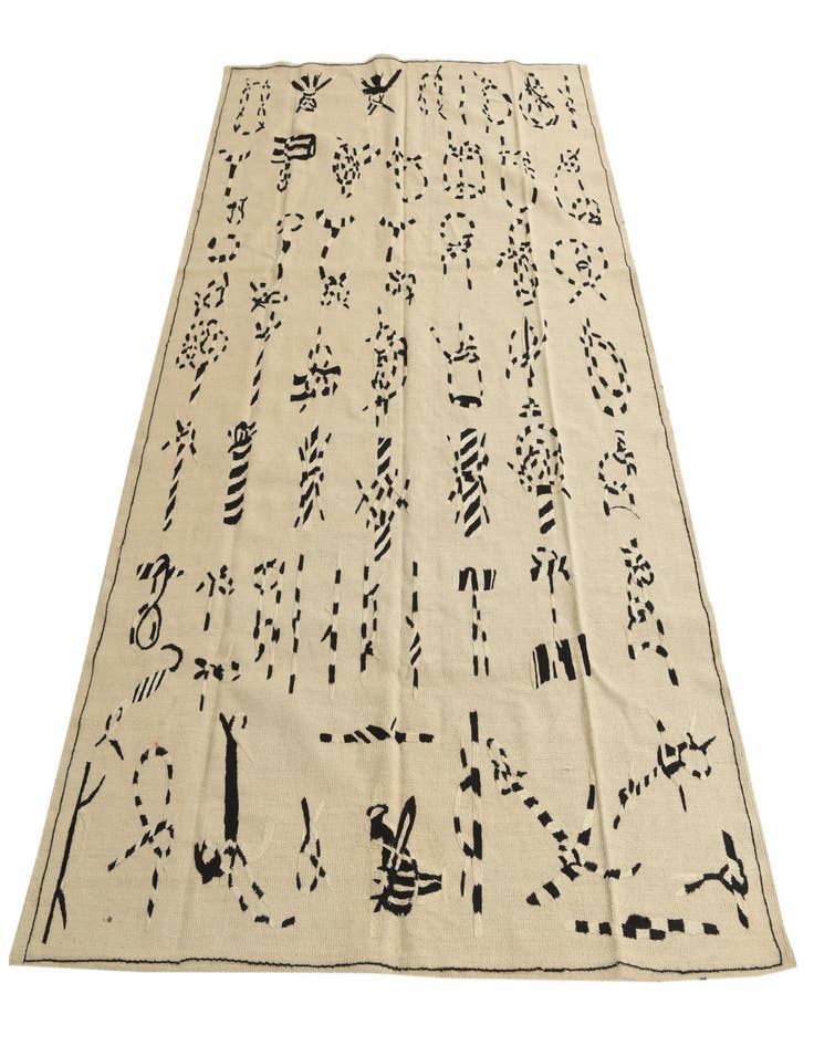 Detail image of  5' 10 x 7' 9  Hand Knotted Kilim Suzani Wool Rug