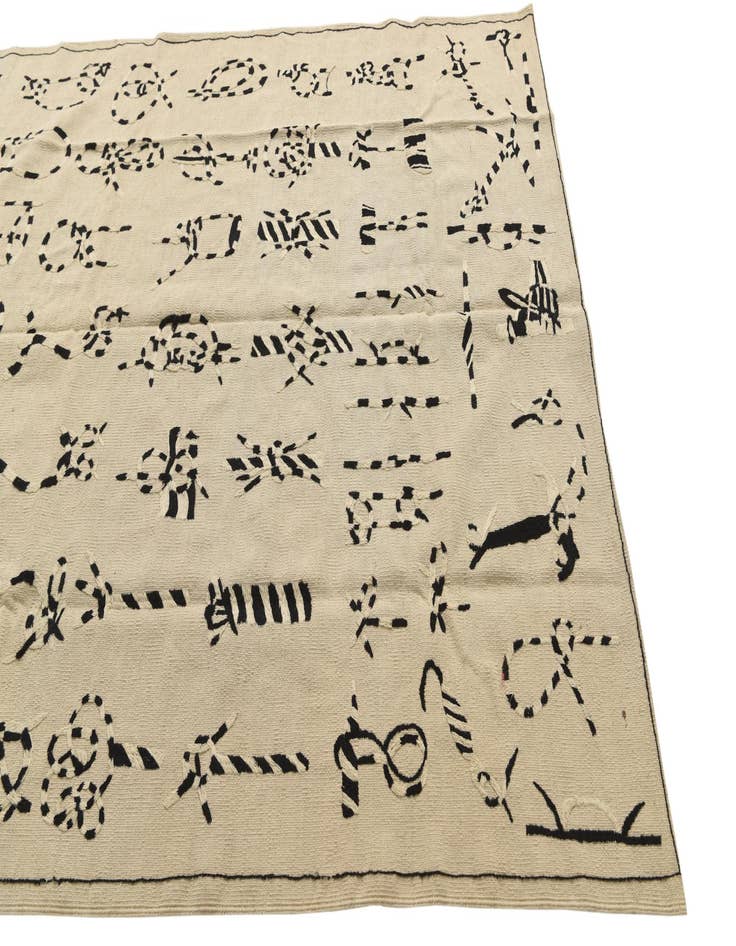 Detail image of  5' 10 x 7' 9  Hand Knotted Kilim Suzani Wool Rug