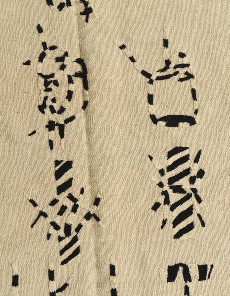 Detail image of  5' 10 x 7' 9  Hand Knotted Kilim Suzani Wool Rug